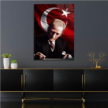 Dikey VatanTemalı Cam Tablo 149