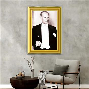 Tableau en verre  à thème national avec cadre en aluminium 105