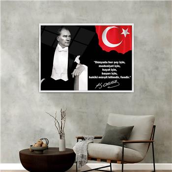 Aluminum-Framed National-Themed Tempered Glass Wall Art 049