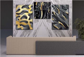 Kunst Thematisches 2-teiliges bedrucktes Glas und Uhrenset