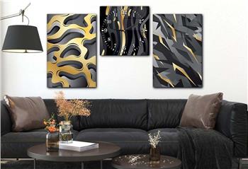 Kunst Thematisches 2-teiliges bedrucktes Glas und Uhrenset