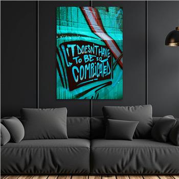 Dikey Sanat Temalı Cam Tablo 494