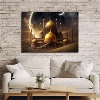 Yatay Dini Temalı Cam Tablo 176