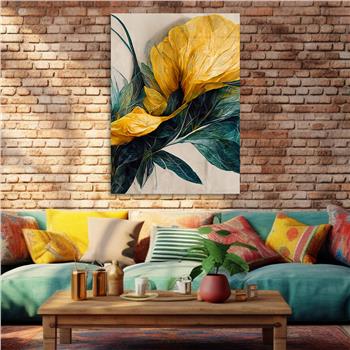 Dikey Sanat Temalı Cam Tablo 461