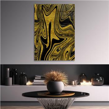 Dikey Sanat Temalı Cam Tablo 418