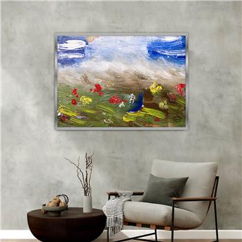 Aluminium Omlijste Natuur Thema Geharde Glasschilderij 044