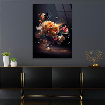 Dikey Sanat Temalı Cam Tablo 326