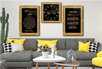 Ensemble de Tableaux et d’horloge 2 pièce sur le thème religieux