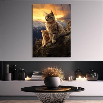 Dikey Doğa Temalı Cam Tablo 428