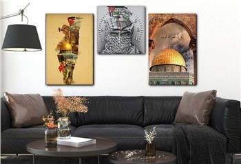 Ensemble de Tableaux et d’horloge 2 pièce sur le thème religieux