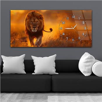 Yatay Saatli Yandan Sanat Temalı Cam Tablo 337