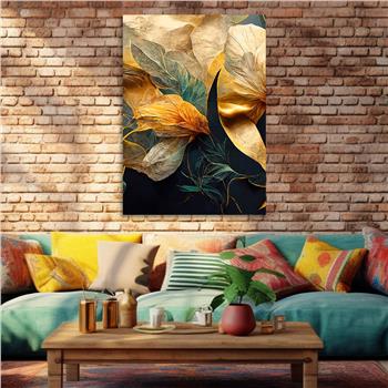 Dikey Sanat Temalı Cam Tablo 385