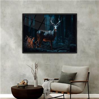 Aluminium Omlijste Natuur Thema Geharde Glasschilderij 034