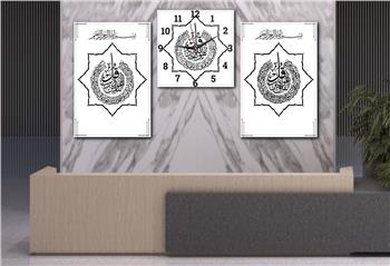 Ensemble de Tableaux et d’horloge 2 pièce sur le thème religieux