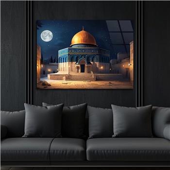 Yatay Dini Temalı Cam Tablo 165