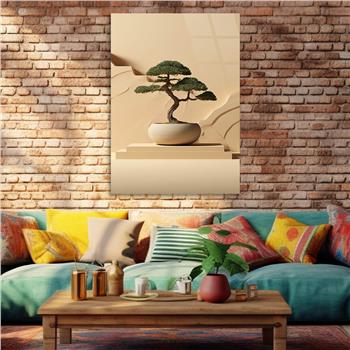 Dikey Doğa Temalı Cam Tablo 396