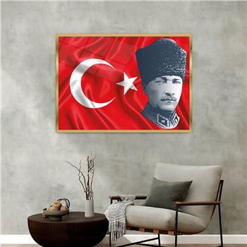 Aluminum-Framed National-Themed Tempered Glass Wall Art 009