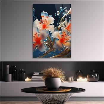 Dikey Sanat Temalı Cam Tablo 357