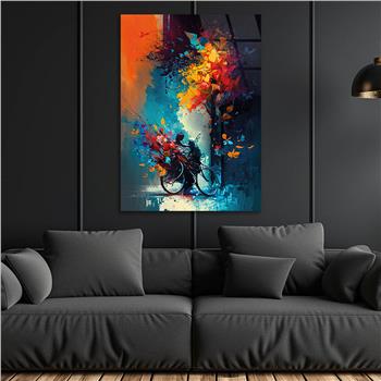 Dikey Sanat Temalı Cam Tablo 318