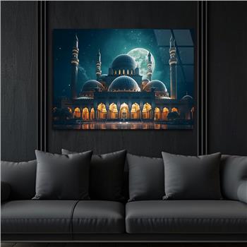 Yatay Dini Temalı Cam Tablo 191