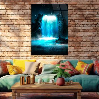 Dikey Sanat Temalı Cam Tablo 477