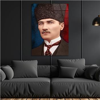 Dikey VatanTemalı Cam Tablo 180