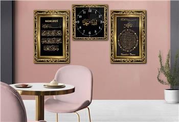 Ensemble de Tableaux et d’horloge 2 pièce sur le thème religieux