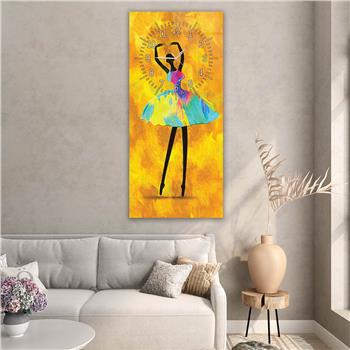 Vertikales bedrucktes Glas Kunst und Naturthema mit Uhr Oben  059