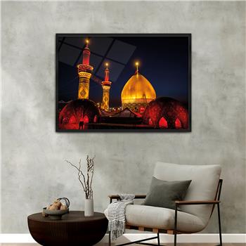 لوحة زجاجية ديني مع اطار ألمنيوم