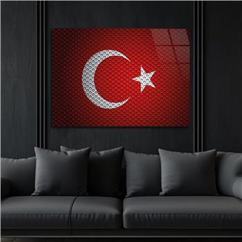 Yatay Vatan Temalı Cam Tablo 151