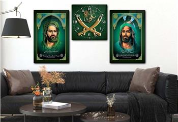 Ensemble de Tableaux et d’horloge 2 pièce sur le thème religieux