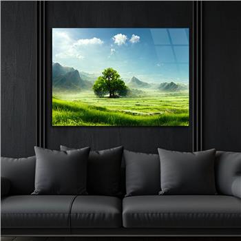 Yatay DoğaTemalı Cam Tablo 403