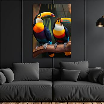 Dikey Sanat Temalı Cam Tablo 519