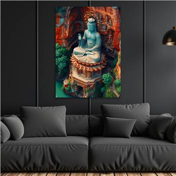 Dikey Doğa Temalı Cam Tablo 289