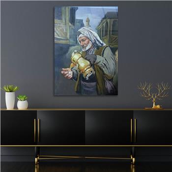 Kunst Thema auf bedrucktem Glas