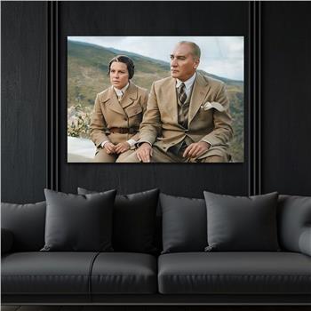 Yatay Vatan Temalı Cam Tablo 147