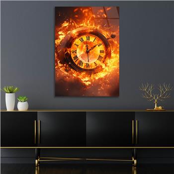 Dikey Sanat Temalı Cam Tablo 572