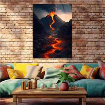 Dikey Doğa Temalı Cam Tablo 290