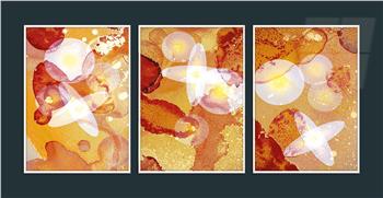 Alüminyum Çerçeveli Sanat Temalı 3lü Set MDF Tablo 0007