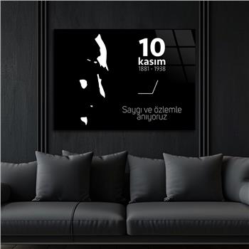 Yatay VatanTemalı Cam Tablo 109