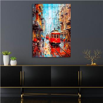 Dikey Sanat Temalı Cam Tablo 530