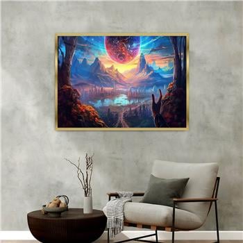 Aluminium Omlijste Natuur Thema Geharde Glasschilderij 061