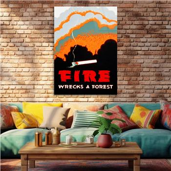 Dikey Sanat Temalı Cam Tablo 498