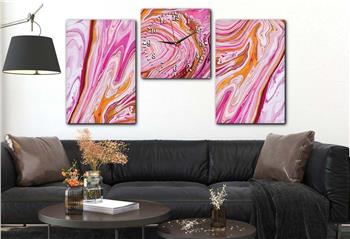 Ensemble de Tableaux et d’orloge 2 pièces sur le thème de l’art