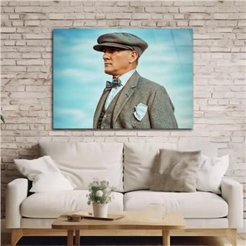 Yatay Vatan Temalı Cam Tablo 143