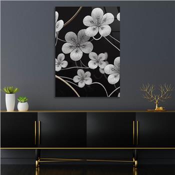 Dikey Sanat Temalı Cam Tablo 440