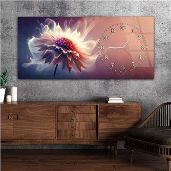 Yatay Saatli Yandan Sanat Temalı Cam Tablo 282