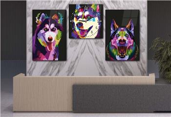 KURT GÖRSELLİ CAM TABLO SAAT SETİ 