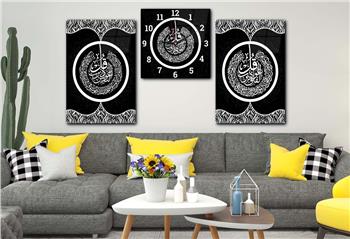 Ensemble de Tableaux et d’horloge 2 pièce sur le thème religieux