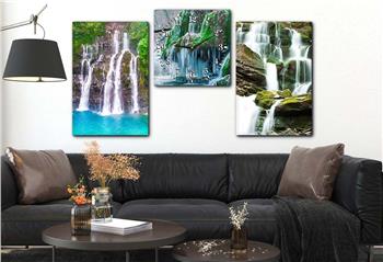 Kunst Thematisches 2-teiliges bedrucktes Glas und Uhrenset